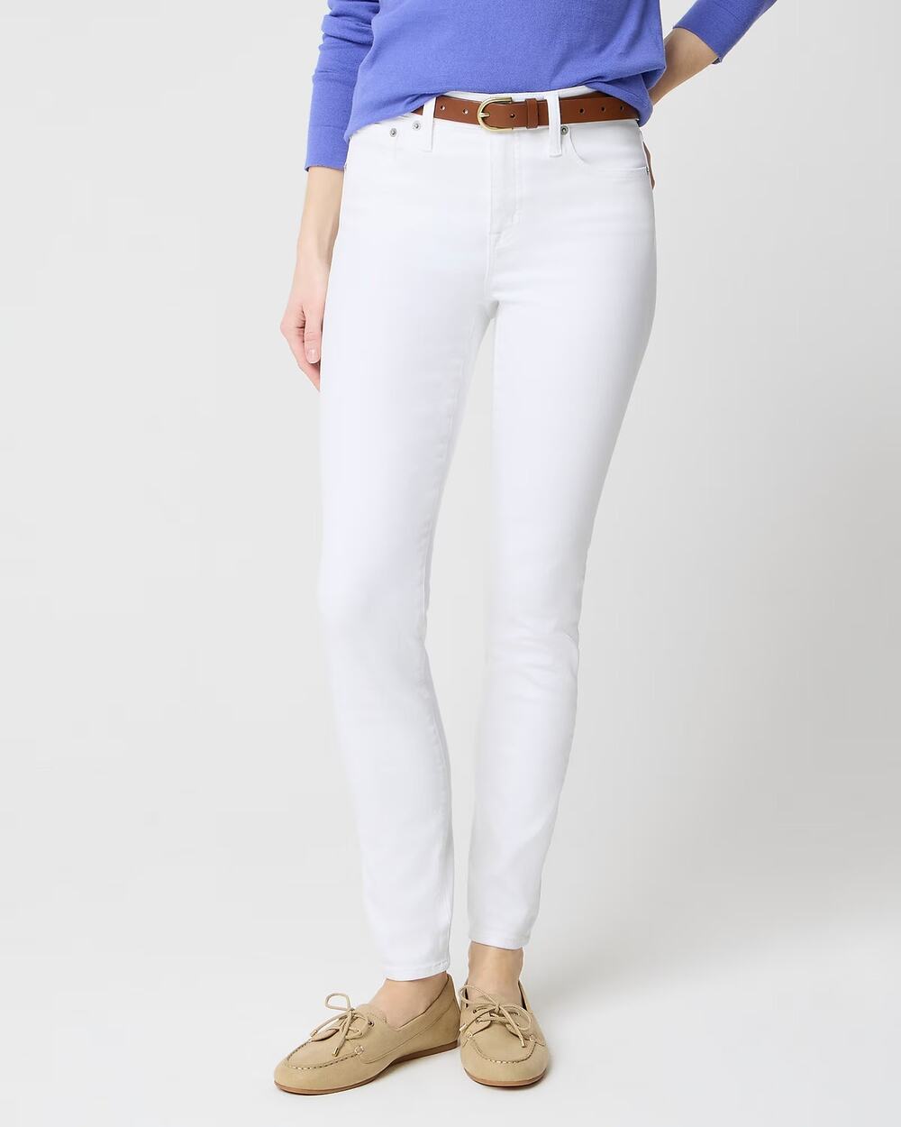 J.Crew Tall Mid-rise skinny jean in signature stretch+ White Classic US 34 T NWT
